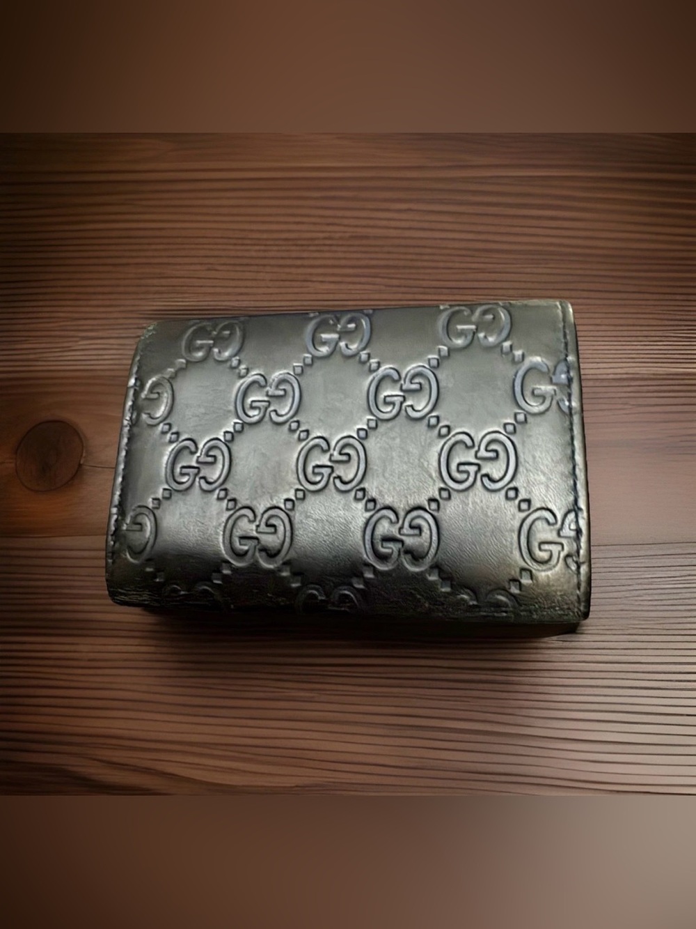 Authentic GUCCI Guccissima GG Logo 6 Ring Key Holder Case Black Leather EUC - Picture 2 of 9